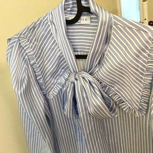 COPY - Nancy striped tie neck blouse